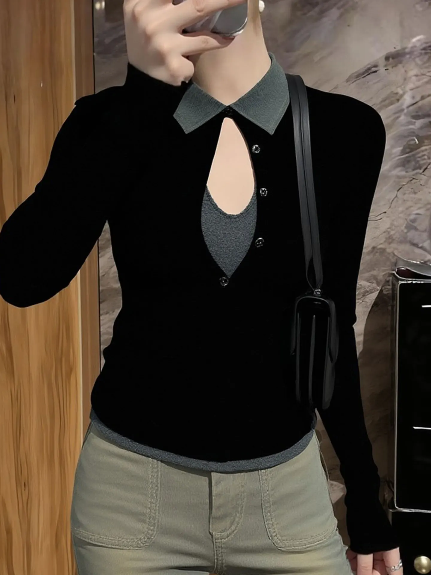 Женский вязаный свитер Ele Long Sve, облегающий, базовый, модный, с цветовыми блоками, имитация двух предметов, для повседневной носки
Женский вязаный свитер Ele Long Sve, облегающий, базовый, модный, с цветовыми блоками, имитация двух предметов, для повседневной носки