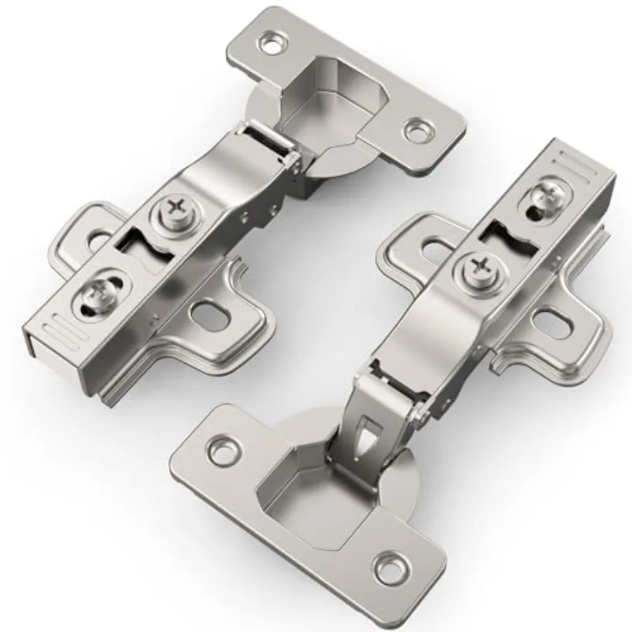 Pack Soft Close Concealed Frameless Cabinet Hinges, Satin Nickel, 5°, Stop at Will 45-5 Degree, Self Closing, 3D Adjustment, Cl
Pack Soft Close Concealed Frameless Cabinet Hinges, Satin Nickel, 5°, Stop at Will 45-5 Degree, Self Closing, 3D Adjustment, Cl