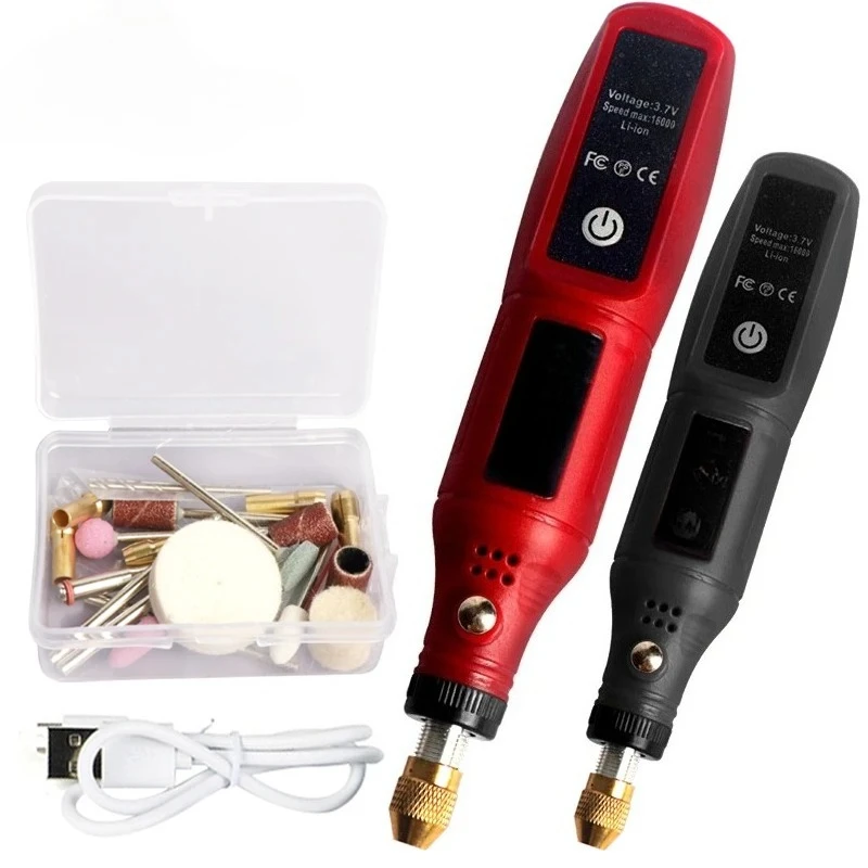 USB Cordless Rotary Tool Kit Woodworking Engraving Pen DIY For Jewelry Metal Glass Mini Wireless Drill With 24PCS Accessory
USB Cordless Rotary Tool Kit Woodworking Engraving Pen DIY For Jewelry Metal Glass Mini Wireless Drill With 24PCS Accessory