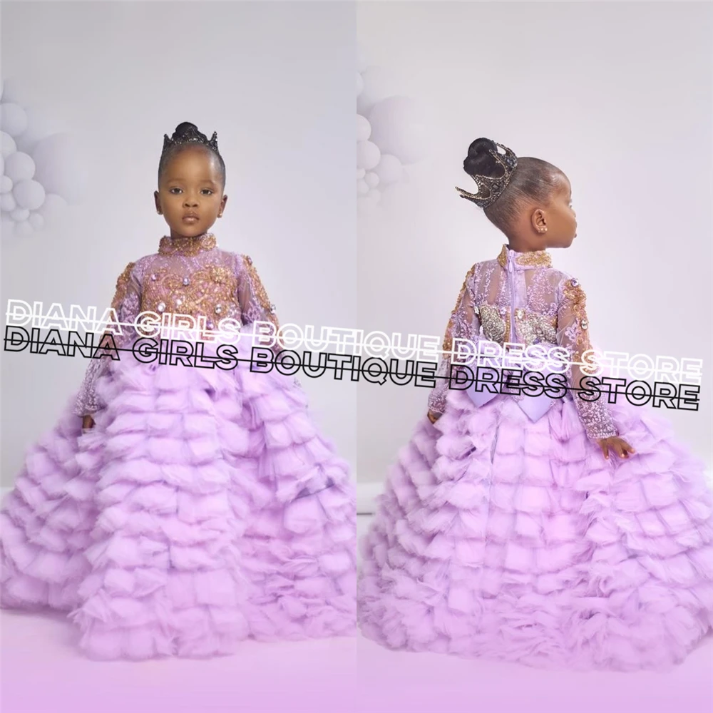 Gorgeous Quality Flower Girl Dress Tulle Fluffy With Gold Applique For Wedding Ball Dresses Little Princess Birthday Gowns
Gorgeous Quality Flower Girl Dress Tulle Fluffy With Gold Applique For Wedding Ball Dresses Little Princess Birthday Gowns