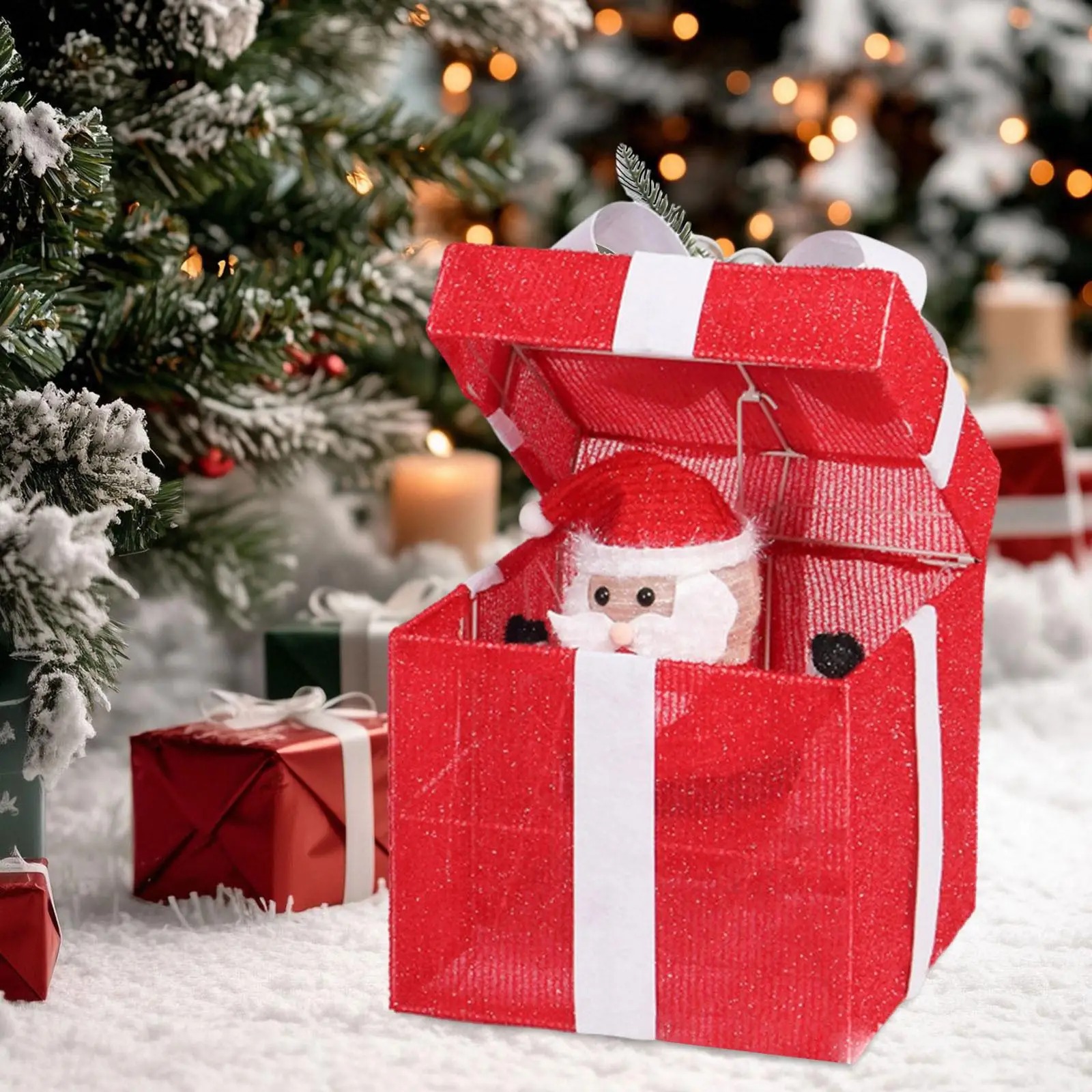 Christmas Light Gift Box Popup Santa Presents Box Novelty Xmas Ornament Christmas Decoration for Festive Porch Holiday Kids
Christmas Light Gift Box Popup Santa Presents Box Novelty Xmas Ornament Christmas Decoration for Festive Porch Holiday Kids