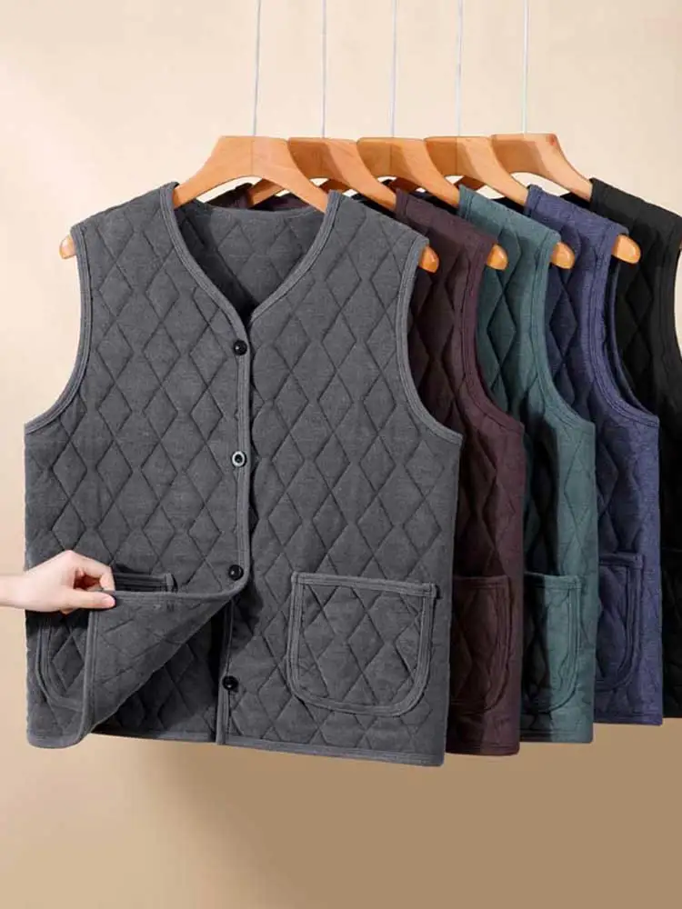 Мужской теплый жилет из хлопка Thiened на пуговицах с подкладкой для дома, большой размер, антихолодный полиэфирное волокно, круглый топ Ne
Мужской теплый жилет из хлопка Thiened на пуговицах с подкладкой для дома, большой размер, антихолодный полиэфирное волокно, круглый топ Ne