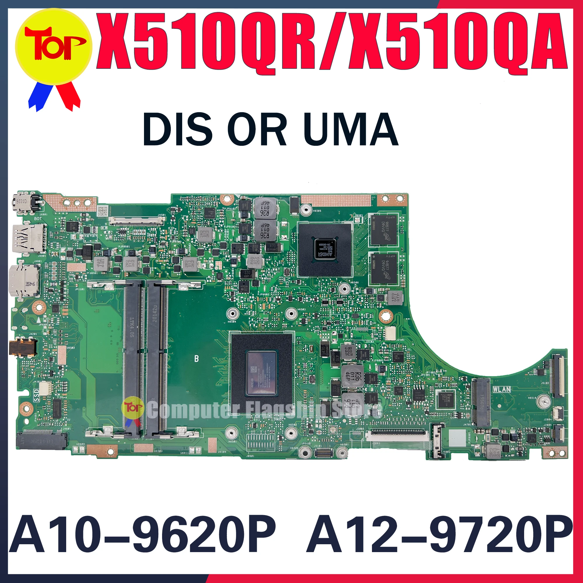 Материнская плата KEFU X510Q для ноутбуков ASUS X510QR X510QA V580Q A10-9620P A12-9720P UMA или DIS V2G 100% рабочий Стандарт
Материнская плата KEFU X510Q для ноутбуков ASUS X510QR X510QA V580Q A10-9620P A12-9720P UMA или DIS V2G 100% рабочий Стандарт