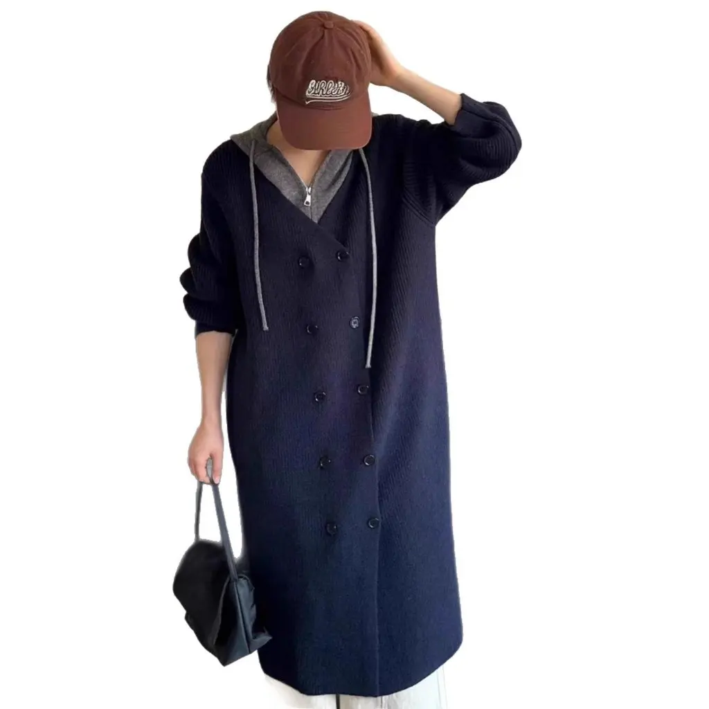 Autumn Winter Women's Loose Knitted Hoodie Cardigan Oversize Style Casual Sweater Jacket Fashion Outerwear New Arrival 
Autumn Winter Women's Loose Knitted Hoodie Cardigan Oversize Style Casual Sweater Jacket Fashion Outerwear New Arrival