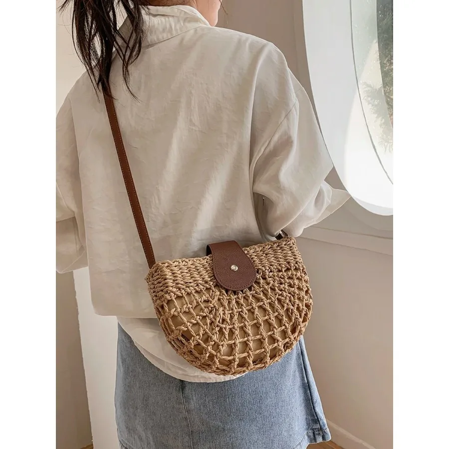 Hollow Out Design Straw Bag, Beach Essentials Women Bags For Vacation and Holiday, Wicker Bag, Summer Straw Beach Bag For Women
Hollow Out Design Straw Bag, Beach Essentials Women Bags For Vacation and Holiday, Wicker Bag, Summer Straw Beach Bag For Women