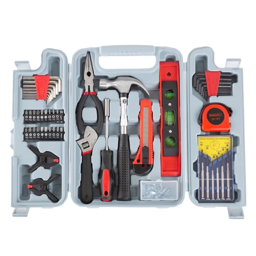 Tool Kit - 132 Heat-Treated Pieces with Carrying Case - Essential Steel Hand Tool and Basic Repair Set for Apartments, Dorm, Ho
Tool Kit - 132 Heat-Treated Pieces with Carrying Case - Essential Steel Hand Tool and Basic Repair Set for Apartments, Dorm, Ho