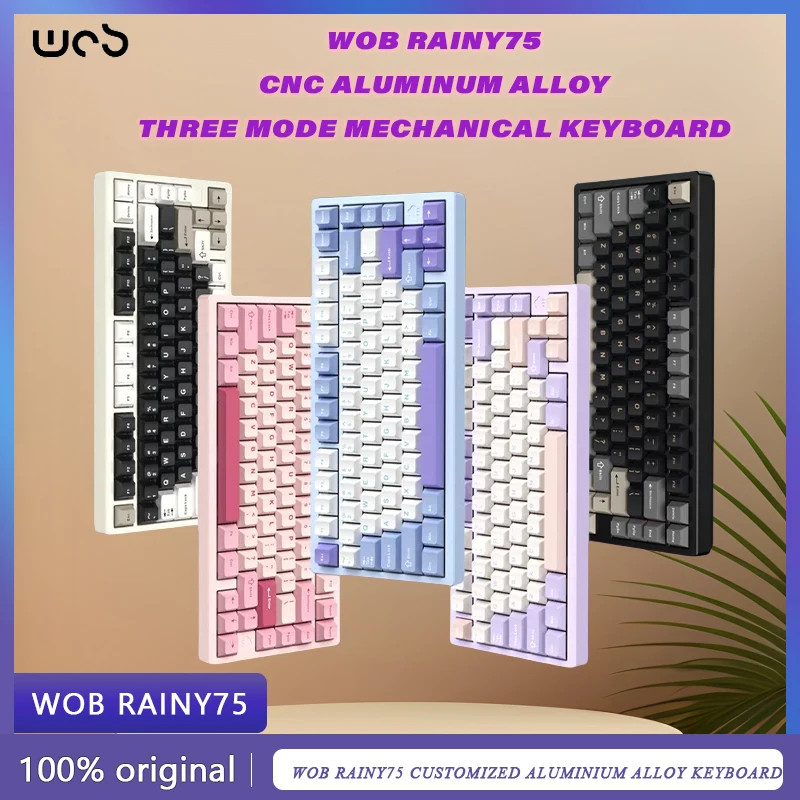 Механическая клавиатура RAINY75 из алюминиевого сплава, беспроводная Проводная Bluetooth-клавиатура с тремя режимами, популярная сменная игровая RGB-подсветка
Механическая клавиатура RAINY75 из алюминиевого сплава, беспроводная Проводная Bluetooth-клавиатура с тремя режимами, популярная сменная игровая RGB-подсветка