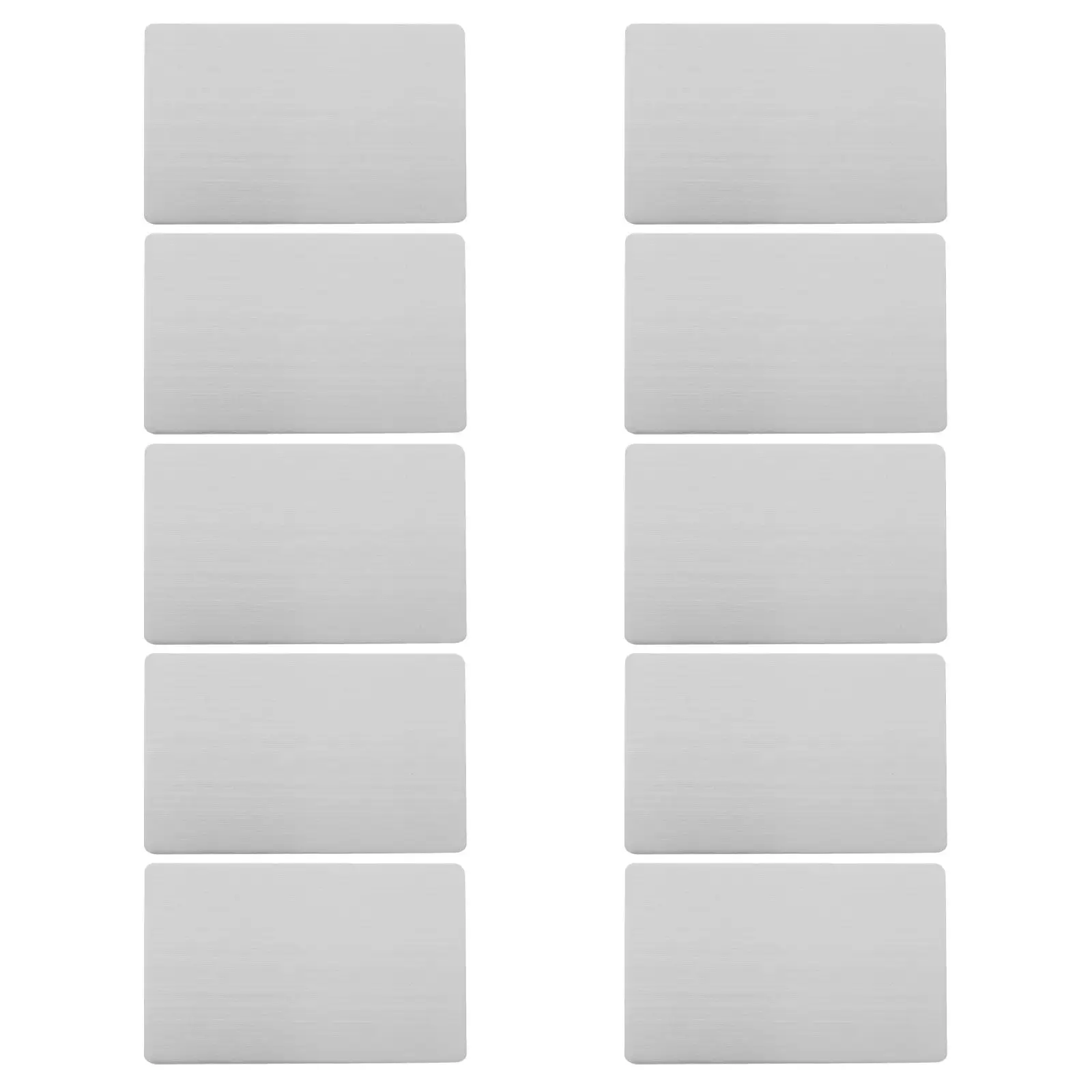 10Pcs Stainless Steel Engraving Blanks Blank Metal Business Cards for DIY Name Card Making Sublimation Stamping Engraved Silver
10Pcs Stainless Steel Engraving Blanks Blank Metal Business Cards for DIY Name Card Making Sublimation Stamping Engraved Silver