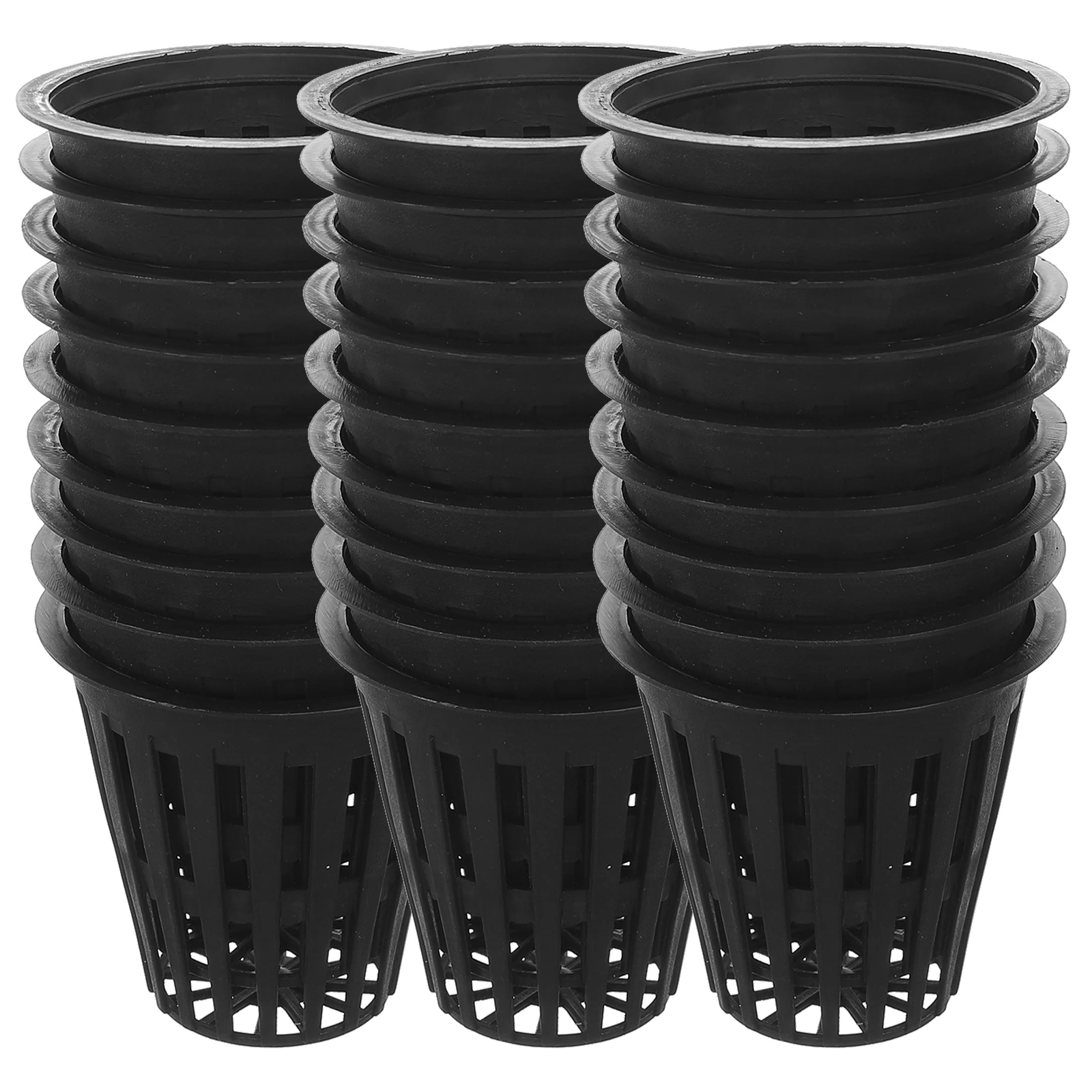 50 Pcs Hydroponic Planting Baskets Black Plastic Mesh Pots for Plants Easy Root Growth Nutrient Saving
50 Pcs Hydroponic Planting Baskets Black Plastic Mesh Pots for Plants Easy Root Growth Nutrient Saving