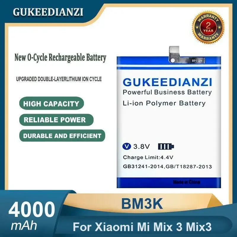 Аккумулятор для мобильного телефона BM3K большой емкости 4000 мАч для Xiaomi Mi Mix 3 Mix3
Аккумулятор для мобильного телефона BM3K большой емкости 4000 мАч для Xiaomi Mi Mix 3 Mix3