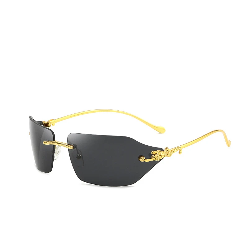 Fashion Vintage Unique Cheetah Sunglasses Women Rimless Clear Ocean Lens Eyewear Brand Designer Men Sun Glasses Shades UV400
Fashion Vintage Unique Cheetah Sunglasses Women Rimless Clear Ocean Lens Eyewear Brand Designer Men Sun Glasses Shades UV400