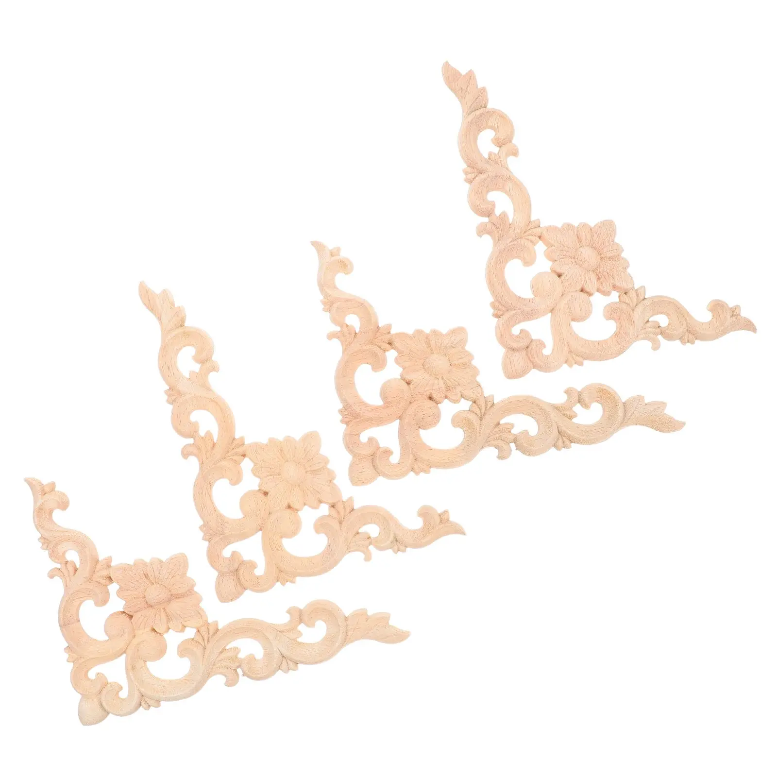 4 Pcs Wood Carving Decals Corner Onlay Appliques Beige European Style Furniture Decor Unpainted Wall Wooden Onlays
4 Pcs Wood Carving Decals Corner Onlay Appliques Beige European Style Furniture Decor Unpainted Wall Wooden Onlays