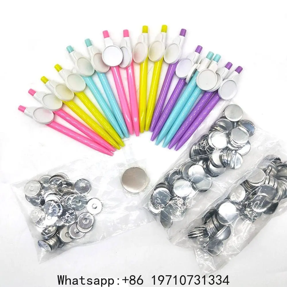 100pcs/set DIY Ballpen with 25mm Professional Badge Button Maker for Gift Crafts Materials Gifts for Children Advertising Pens
100pcs/set DIY Ballpen with 25mm Professional Badge Button Maker for Gift Crafts Materials Gifts for Children Advertising Pens