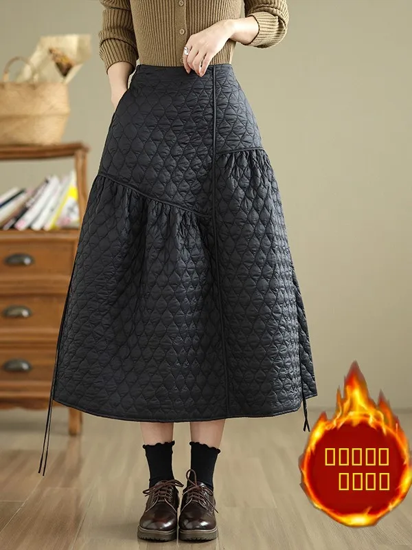 Artistic Sle f-length Skirt with Hanging Rope Gourd Flower Contrast Color Simple Match All Seasons Autumn Winter Women's...
Artistic Sle f-length Skirt with Hanging Rope Gourd Flower Contrast Color Simple Match All Seasons Autumn Winter Women's...