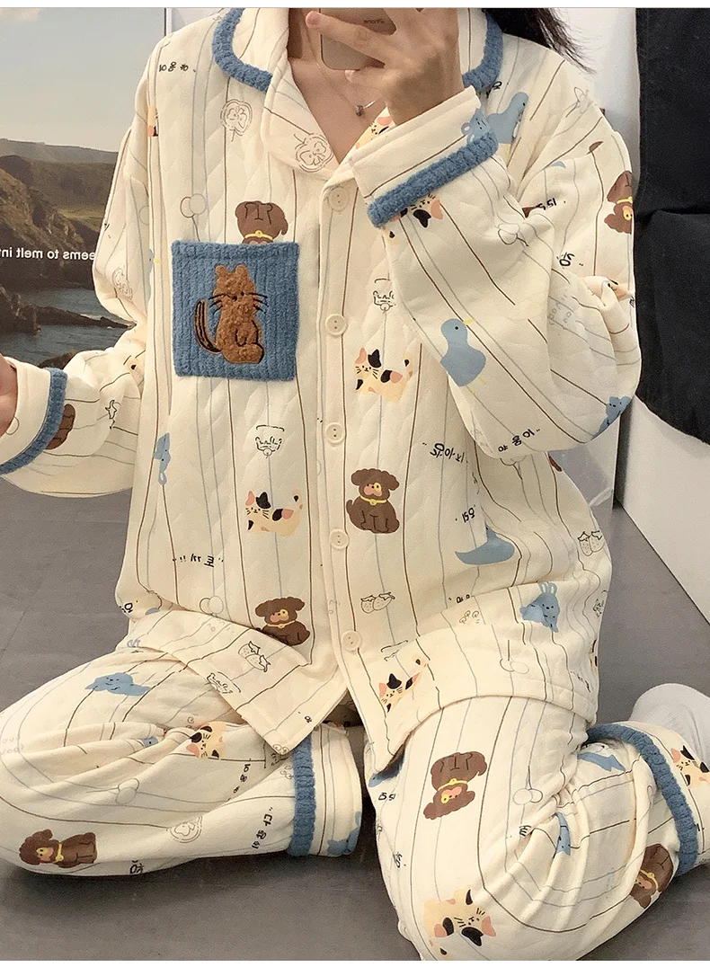 Pajama Cartoon Sets Women Chiffon Sleepwear Summer Pastel Pattern Ruffle Trim Cap Sleeve Bermuda Shorts Light Airy Morning Unise
Pajama Cartoon Sets Women Chiffon Sleepwear Summer Pastel Pattern Ruffle Trim Cap Sleeve Bermuda Shorts Light Airy Morning Unise