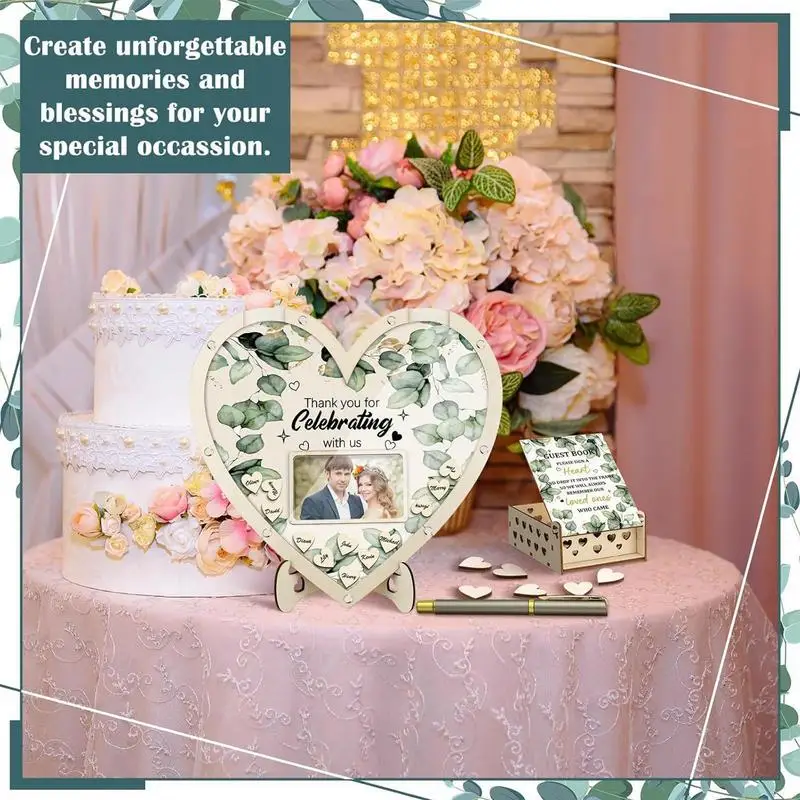 Guest Book For Wedding Desk Sign Heart-Shaped Wooden Ceremony Book Reusable Indoor Home Decoration For Parties Supply Beach
Guest Book For Wedding Desk Sign Heart-Shaped Wooden Ceremony Book Reusable Indoor Home Decoration For Parties Supply Beach
