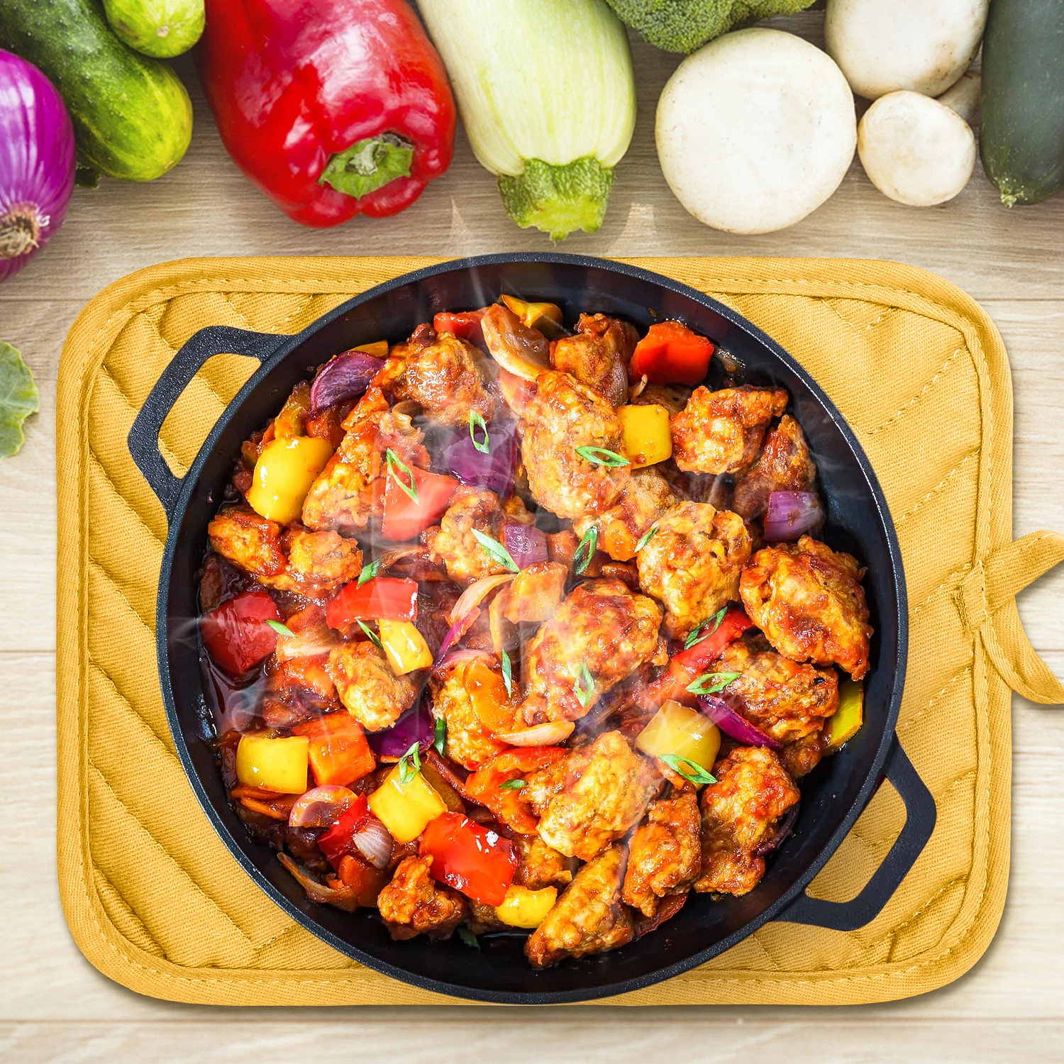 5PCS Yellow Pot Holders For Heat Cotton Potholder Hot Pad Machine Washable Oven Potholders With Hanging Loop For Kitchen Baking
5PCS Yellow Pot Holders For Heat Cotton Potholder Hot Pad Machine Washable Oven Potholders With Hanging Loop For Kitchen Baking