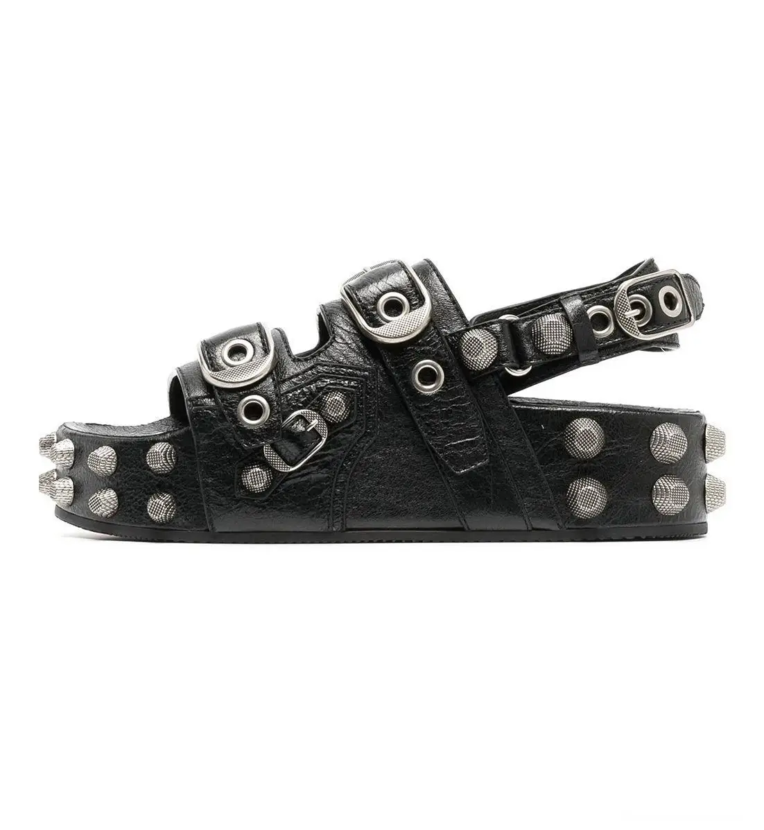 Cool Metallic Rivets Platform Summer Sandals Men Peep Toe Buckle Strap Flats Shoes Male Real Leather Thick Heels Casual Shoes
Cool Metallic Rivets Platform Summer Sandals Men Peep Toe Buckle Strap Flats Shoes Male Real Leather Thick Heels Casual Shoes