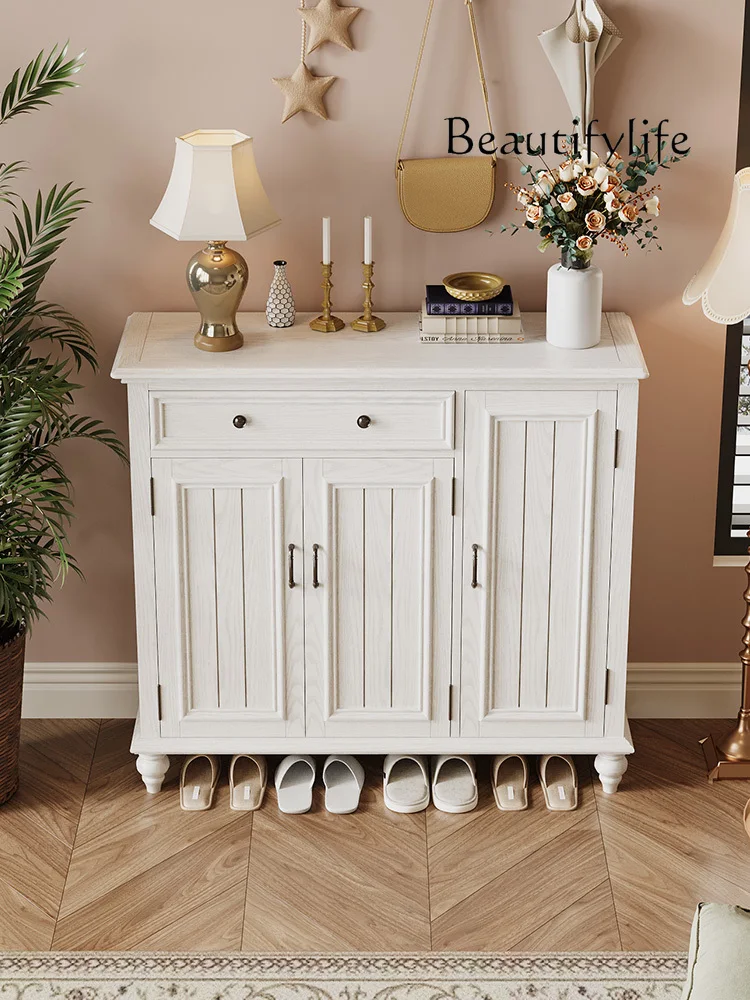 American Ash Wood Indoor Entrance Shoe Cabinet White Large Capacity Home Retro Locker
American Ash Wood Indoor Entrance Shoe Cabinet White Large Capacity Home Retro Locker