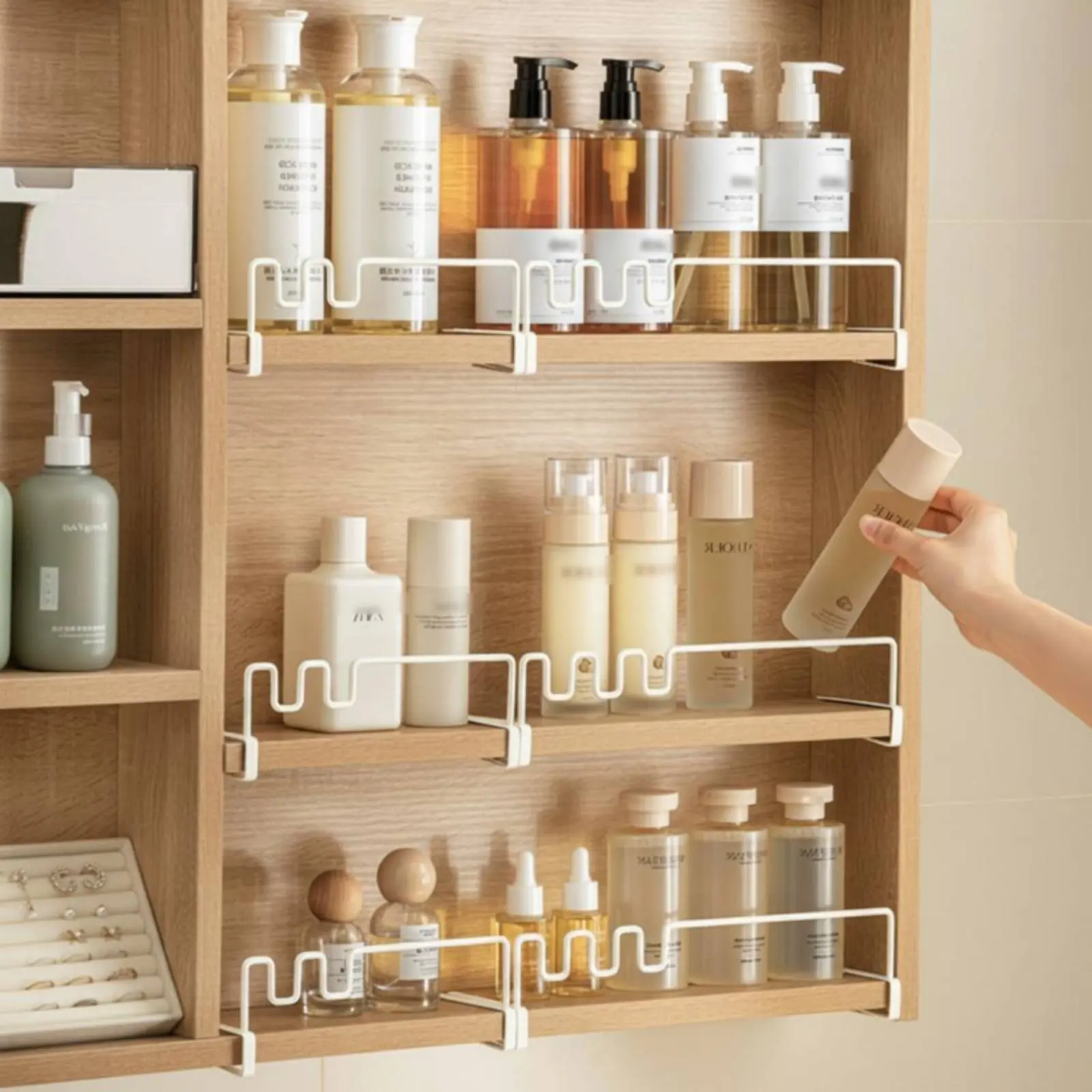 Bathroom Mirror Organizer Space Saving Mirror Cabinet Hanger Hair Accessory Organizer Sturdy Cabinet Divider Rack No Drilling
Bathroom Mirror Organizer Space Saving Mirror Cabinet Hanger Hair Accessory Organizer Sturdy Cabinet Divider Rack No Drilling