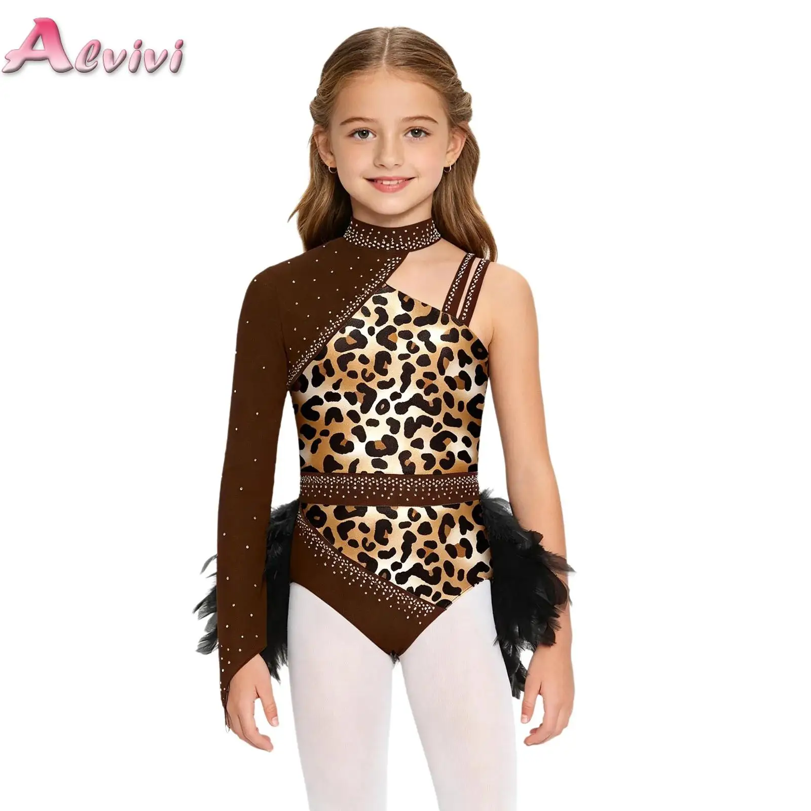 Printed Latin Dance Leotard Dress Kids Girls Sparkly Rhinestones Feather Bodysuit for Ballet Samba Rumba Cha-Cha Dance Perform
Printed Latin Dance Leotard Dress Kids Girls Sparkly Rhinestones Feather Bodysuit for Ballet Samba Rumba Cha-Cha Dance Perform