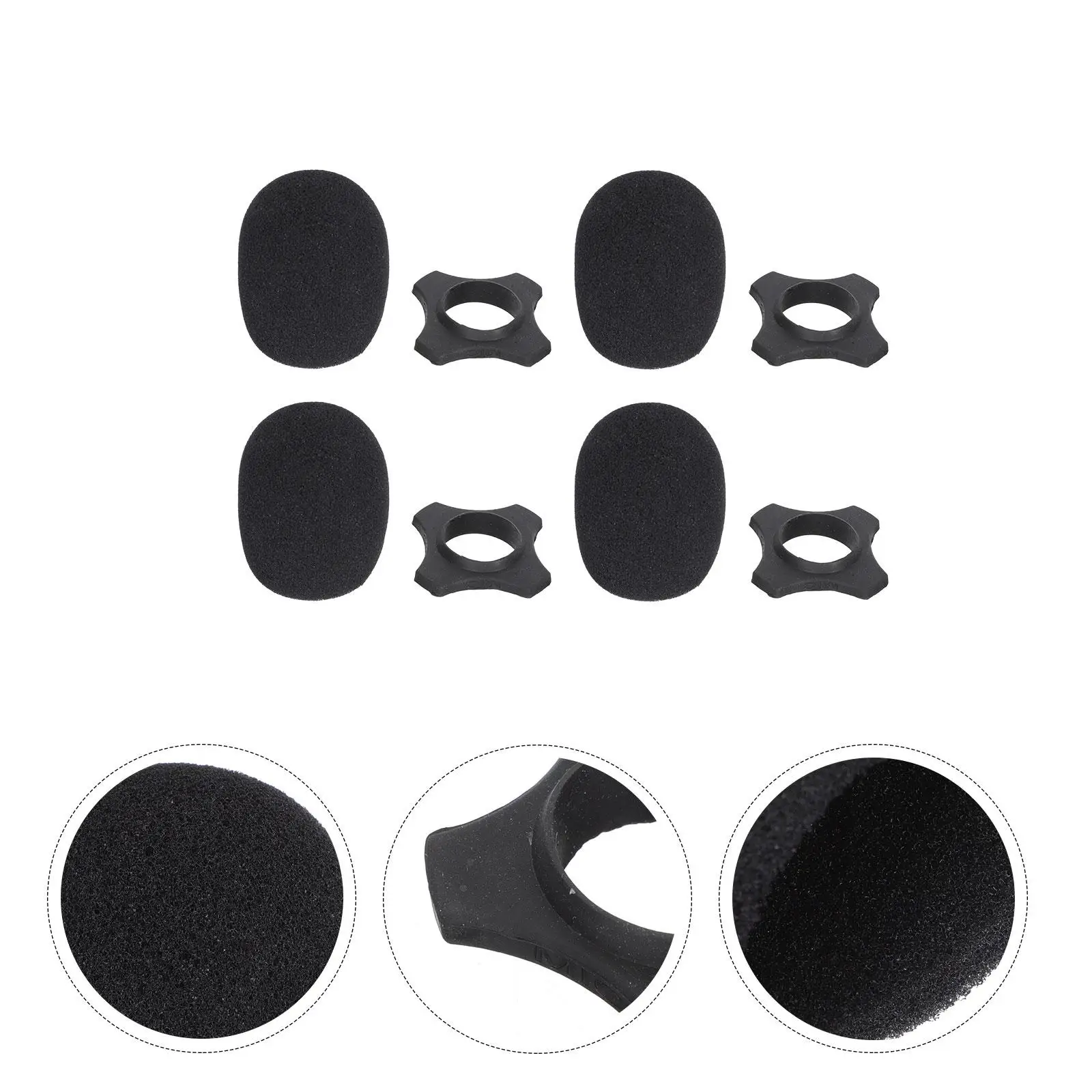 4 Sets Microphone Sponge Cover Black Thickened Foam Windscreen Dust Protector Rubber Ring Non-slip Stand Accessories Handheld
4 Sets Microphone Sponge Cover Black Thickened Foam Windscreen Dust Protector Rubber Ring Non-slip Stand Accessories Handheld