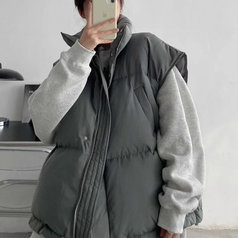 2024 Autumn Winter New Stand Collar Thickened Cold Warm Thickened Leisure Commuter Vest Coat Women's Down Cotton Vest
2024 Autumn Winter New Stand Collar Thickened Cold Warm Thickened Leisure Commuter Vest Coat Women's Down Cotton Vest