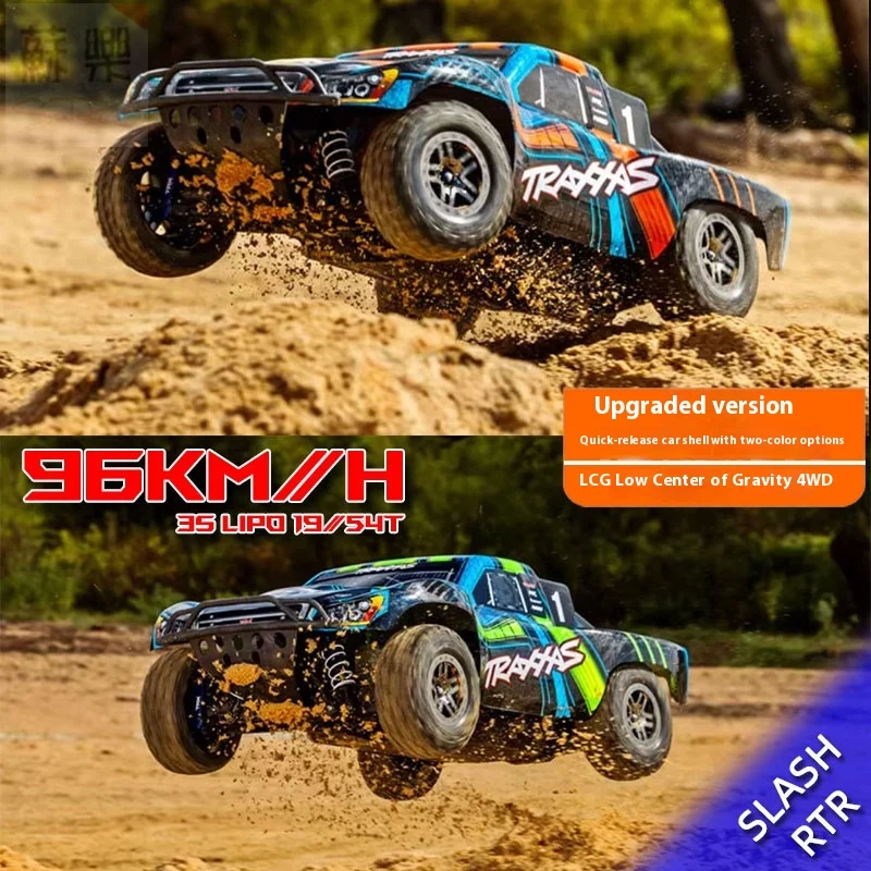 TRAXXAS 1/10 SLASH remote control electric four-wheel drive short card off-road model vehicle TSM Bluetooth 68277-4 simulation 
TRAXXAS 1/10 SLASH remote control electric four-wheel drive short card off-road model vehicle TSM Bluetooth 68277-4 simulation