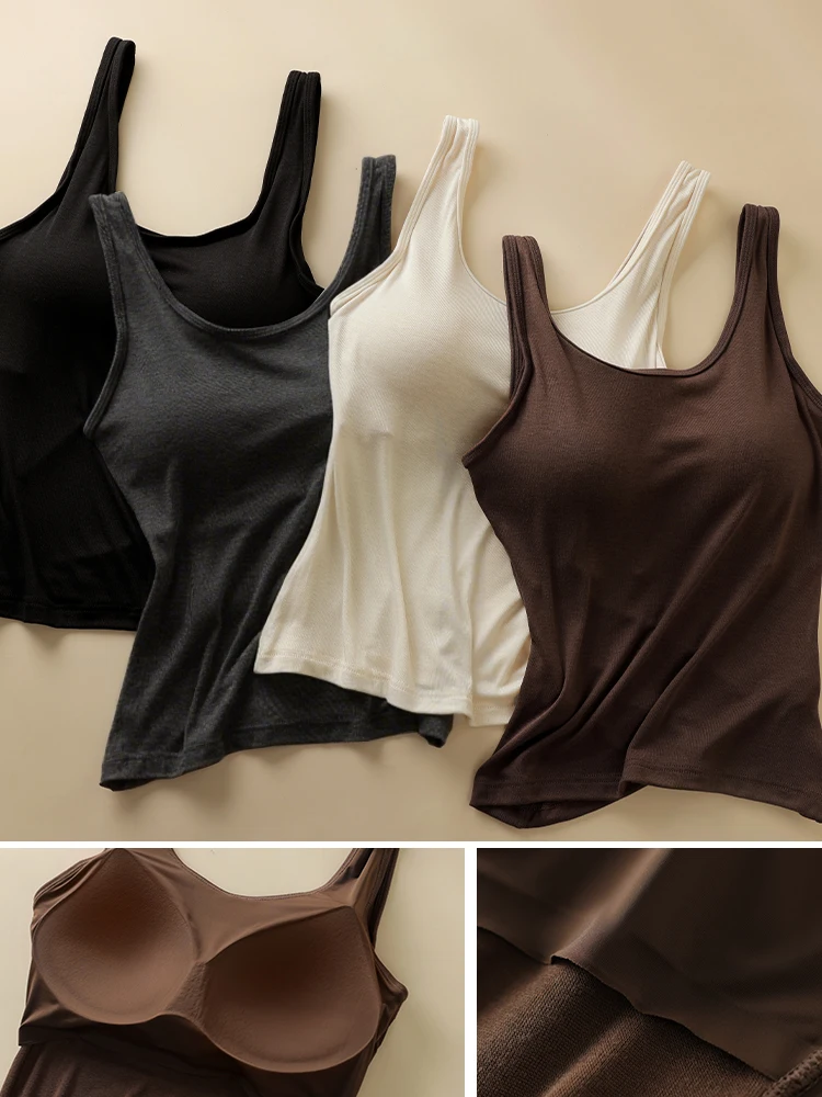 Women's Silk Tank Top Bal Inteated Design Breathable Inner Wear White Strap Vest High Elastici Slim Fit Summer Faion
Women's Silk Tank Top Bal Inteated Design Breathable Inner Wear White Strap Vest High Elastici Slim Fit Summer Faion