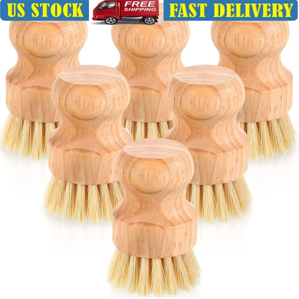 60 Pack Wooden Dish Scrub Brushes Bamboo Scrubbers Natural Sisal Bristles Kitchen Cleaning Set Household Utensil Tools
60 Pack Wooden Dish Scrub Brushes Bamboo Scrubbers Natural Sisal Bristles Kitchen Cleaning Set Household Utensil Tools