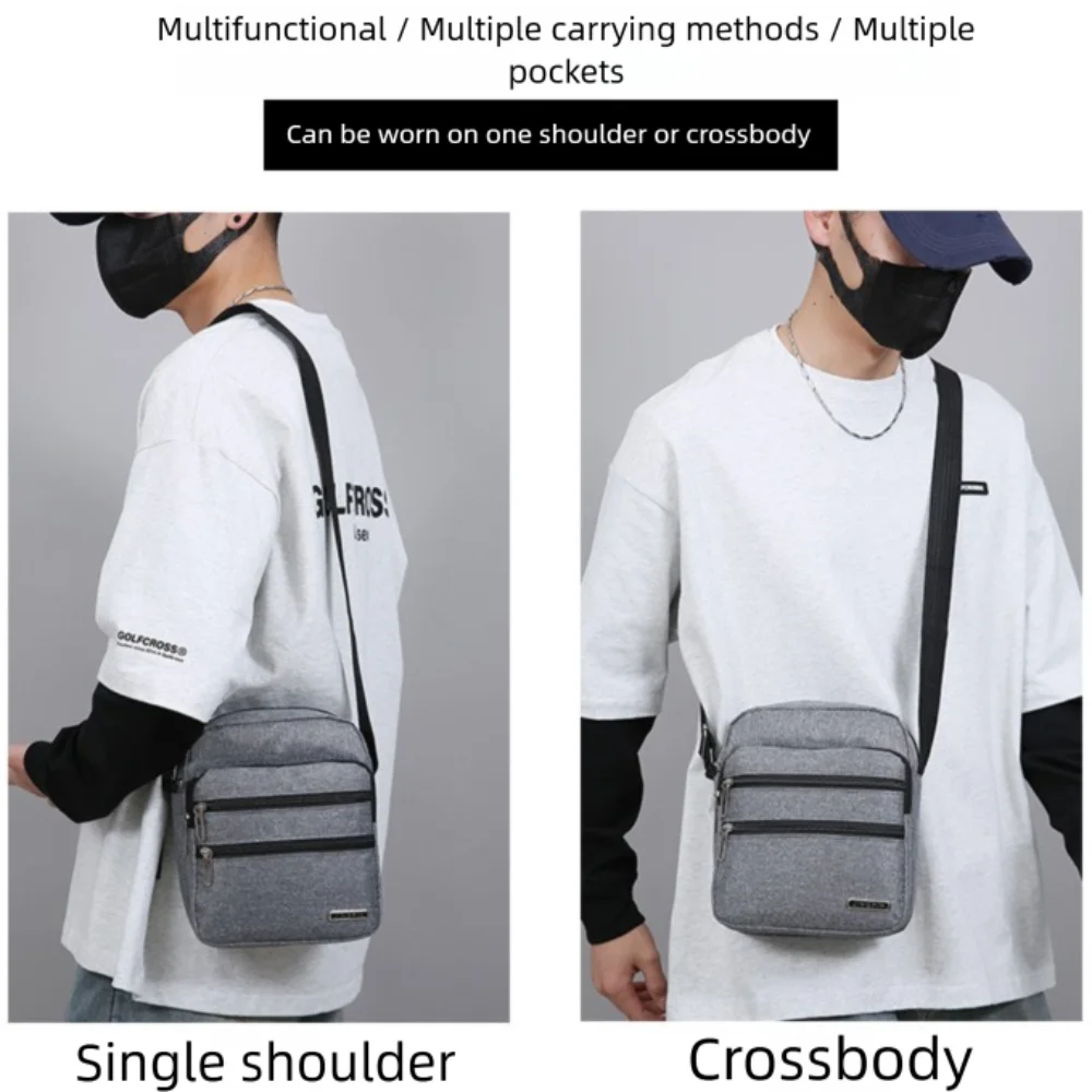 New Nylon Polyester Crossbody Bags Waterproof Black Grey Blue Tote Bag Large Capacity Shoulder Bag Men Women
New Nylon Polyester Crossbody Bags Waterproof Black Grey Blue Tote Bag Large Capacity Shoulder Bag Men Women