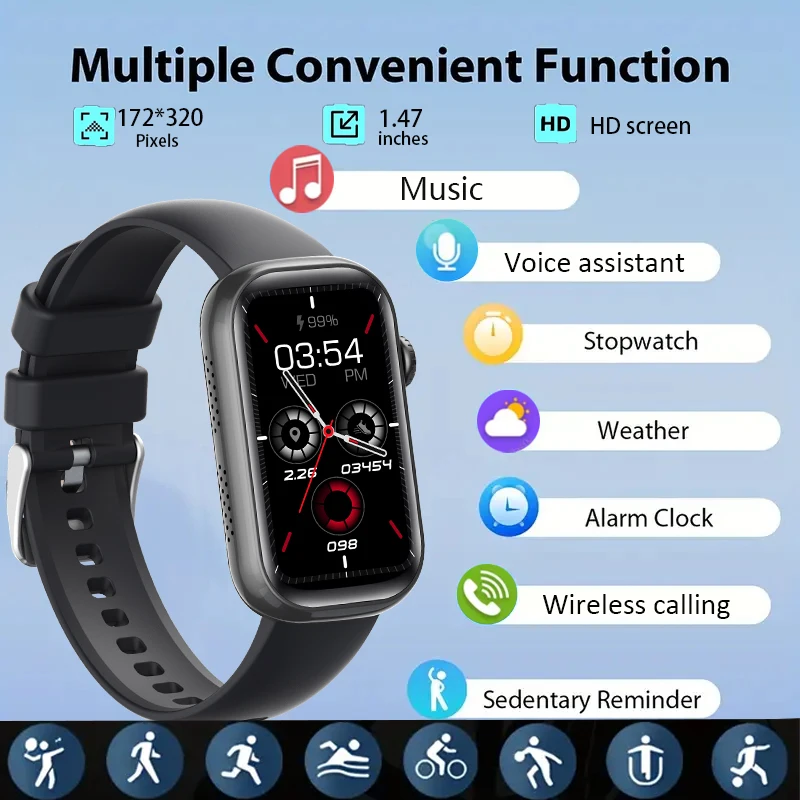 IP68 waterproof smart sports watch BT call message notification 100+sports mode/music control/camera control/weather forecast
IP68 waterproof smart sports watch BT call message notification 100+sports mode/music control/camera control/weather forecast