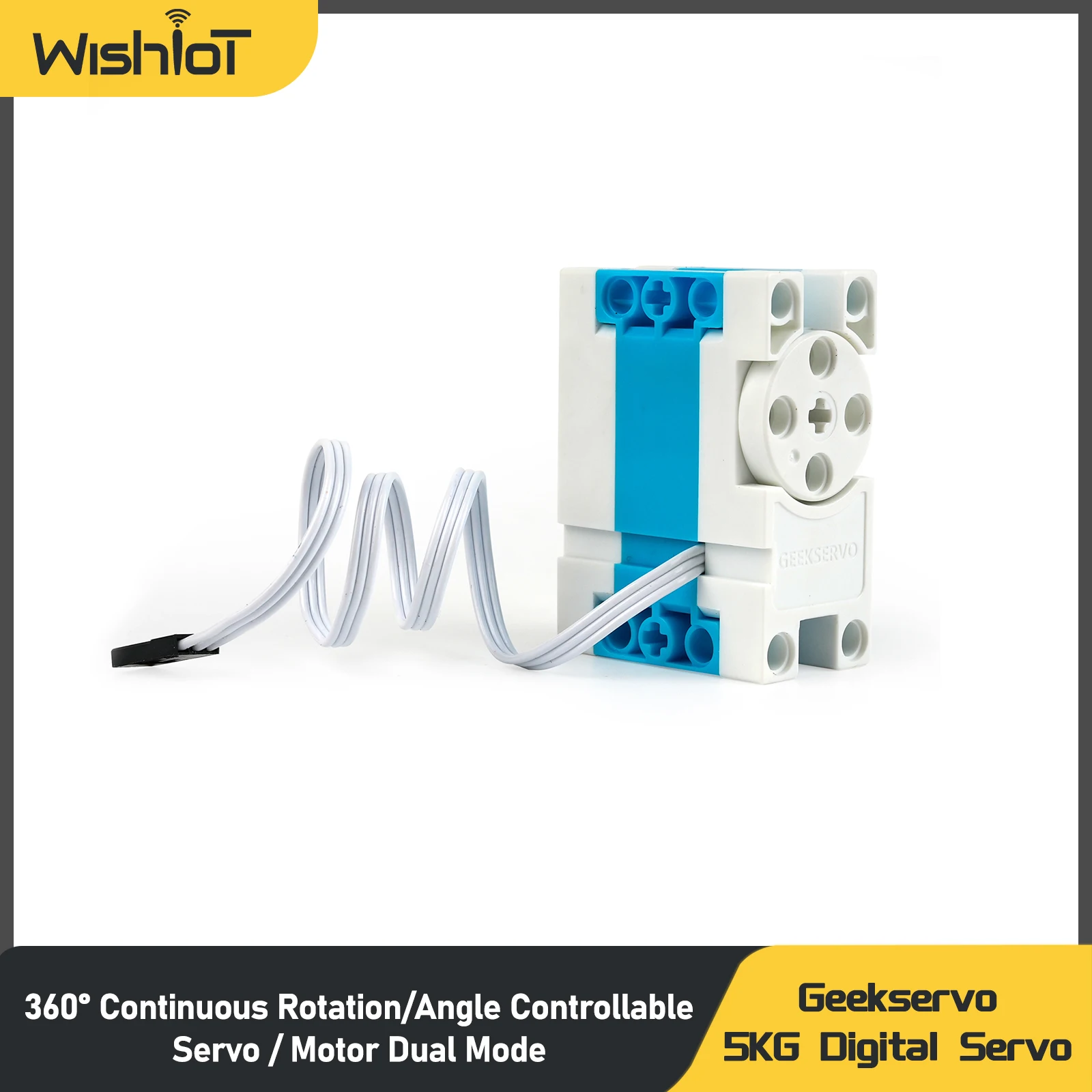 Geekservo 5KG Digital Servo 6V 360° Continuous Rotation / Angle Programmable High Torque & Speed for Building Blocks Microbit
Geekservo 5KG Digital Servo 6V 360° Continuous Rotation / Angle Programmable High Torque & Speed for Building Blocks Microbit