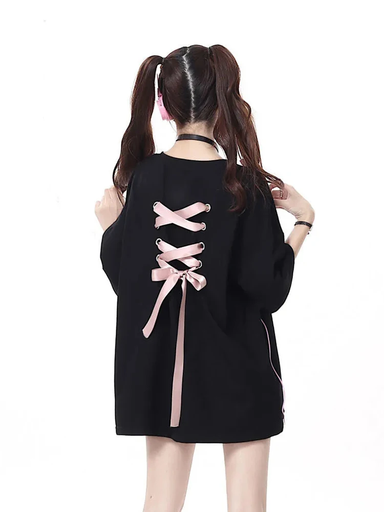 Zoki Back Bow Y2K T Shirt Women Pure Cotton Streetwear Short Sleeve Tees American Retro Loose O Neck Casual Harajuku Female Tops
Zoki Back Bow Y2K T Shirt Women Pure Cotton Streetwear Short Sleeve Tees American Retro Loose O Neck Casual Harajuku Female Tops