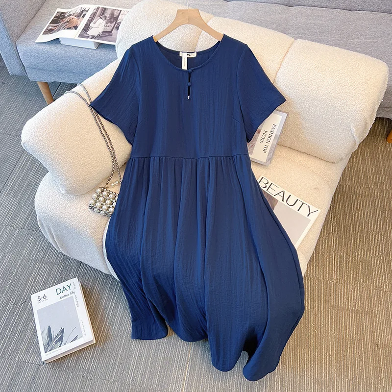 150Kg Plus Size Women's Bust 150 Summer Loose Short Sleeve Retro Dress 5XL 6XL 7XL 8XL 9XL
150Kg Plus Size Women's Bust 150 Summer Loose Short Sleeve Retro Dress 5XL 6XL 7XL 8XL 9XL