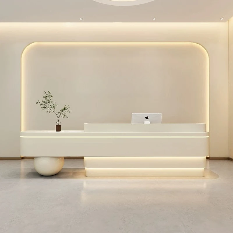 Nordic Cream Style Beauty Salon Cashier Counter Modern High-end Clothing Store Beauty Clinic Reception Desk Office Furniture FYR
Nordic Cream Style Beauty Salon Cashier Counter Modern High-end Clothing Store Beauty Clinic Reception Desk Office Furniture FYR
