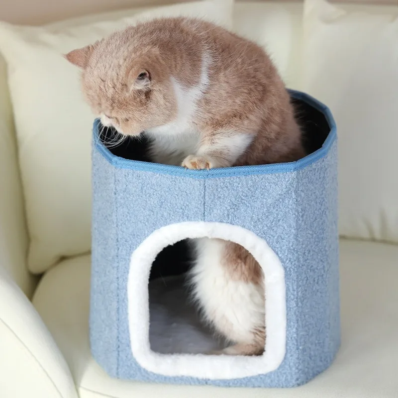 Cat Beds Indoor Small Cute CatTree House with Removable Cat Bed Cat Hideaway Indoor Cat House Condo Cat Accessories36x36x38cm
Cat Beds Indoor Small Cute CatTree House with Removable Cat Bed Cat Hideaway Indoor Cat House Condo Cat Accessories36x36x38cm