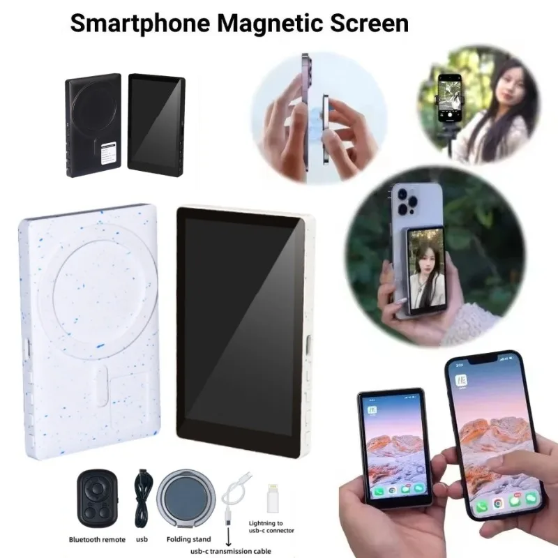 Беспроводное магнитное крепление для видеоблога, монитор для селфи, экран телефона, задняя камера, подключение Bluetooth для селфи для селфи, прямой видеоблог
Беспроводное магнитное крепление для видеоблога, монитор для селфи, экран телефона, задняя камера, подключение Bluetooth для селфи для селфи, прямой видеоблог