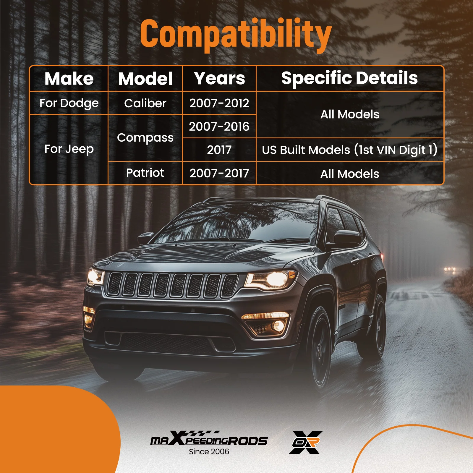 Нижний рычаг подвески для Dodge Caliber, Jeep Compass, Patriot 07-2017, передний правый
Нижний рычаг подвески для Dodge Caliber, Jeep Compass, Patriot 07-2017, передний правый