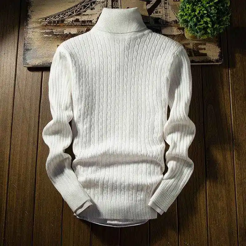 Men's Winter Turtle Ne Pullover Sweater White Slim Fit Knitted Cotton Long Sve Casual Faion High Collar Design
Men's Winter Turtle Ne Pullover Sweater White Slim Fit Knitted Cotton Long Sve Casual Faion High Collar Design