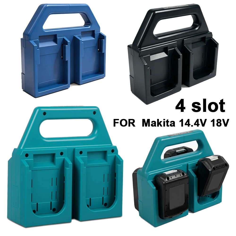 4 Slot Battery Organizer for MK 14.4V 18V Lithium Batteries BL1860B BL1430 Storage Mount Hanger Holder for Garage Workshop
4 Slot Battery Organizer for MK 14.4V 18V Lithium Batteries BL1860B BL1430 Storage Mount Hanger Holder for Garage Workshop