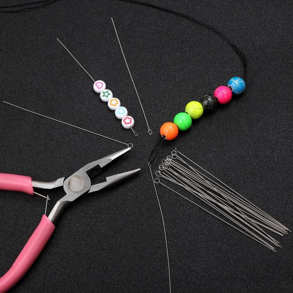 2PCS Soft Head 9-Pin Big Eye Beading Needle DIY Handmade Bracelet/Necklace Stainless Steel Wire Lead Threading Tool
2PCS Soft Head 9-Pin Big Eye Beading Needle DIY Handmade Bracelet/Necklace Stainless Steel Wire Lead Threading Tool