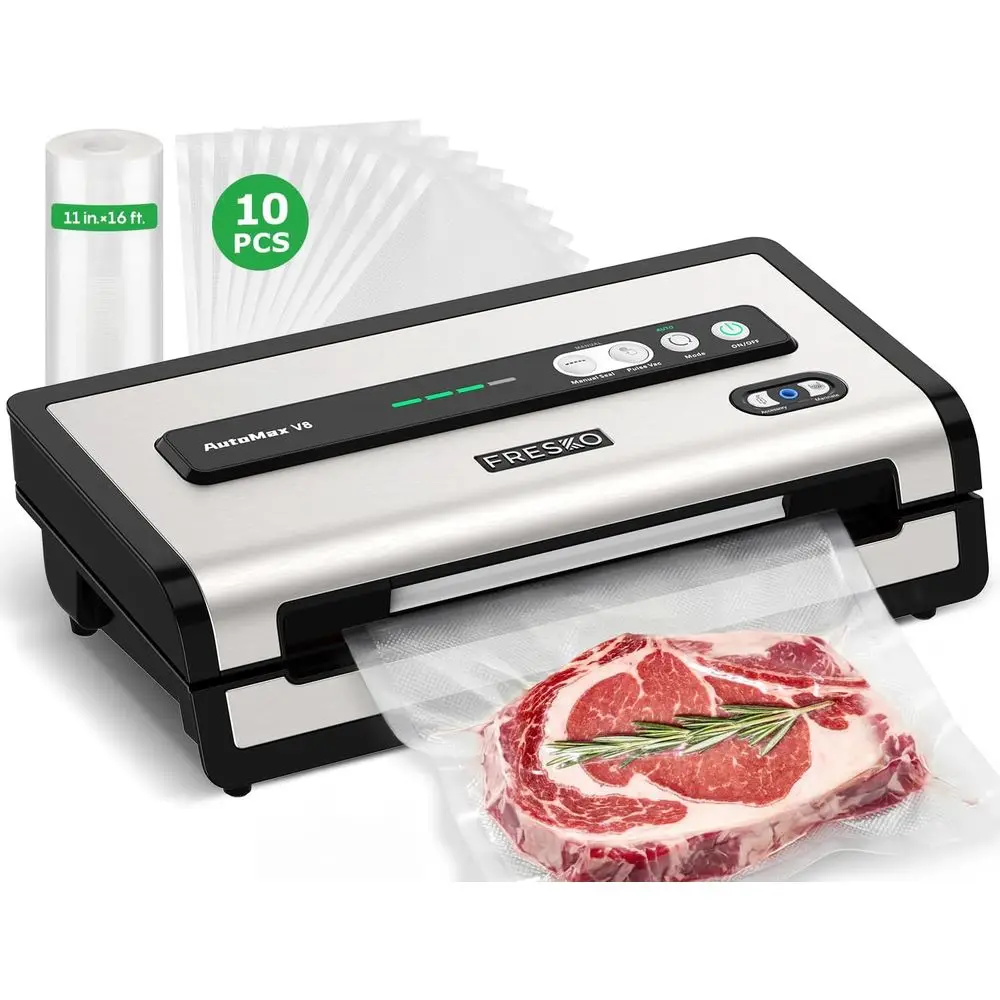 Efficient Hand-Free Vacuum Sealer: Rapidly Seal 50 Bags in 20 Mins, Integrated Cutter, Roll Holder, Ideal for Meal Prep and Bulk
Efficient Hand-Free Vacuum Sealer: Rapidly Seal 50 Bags in 20 Mins, Integrated Cutter, Roll Holder, Ideal for Meal Prep and Bulk