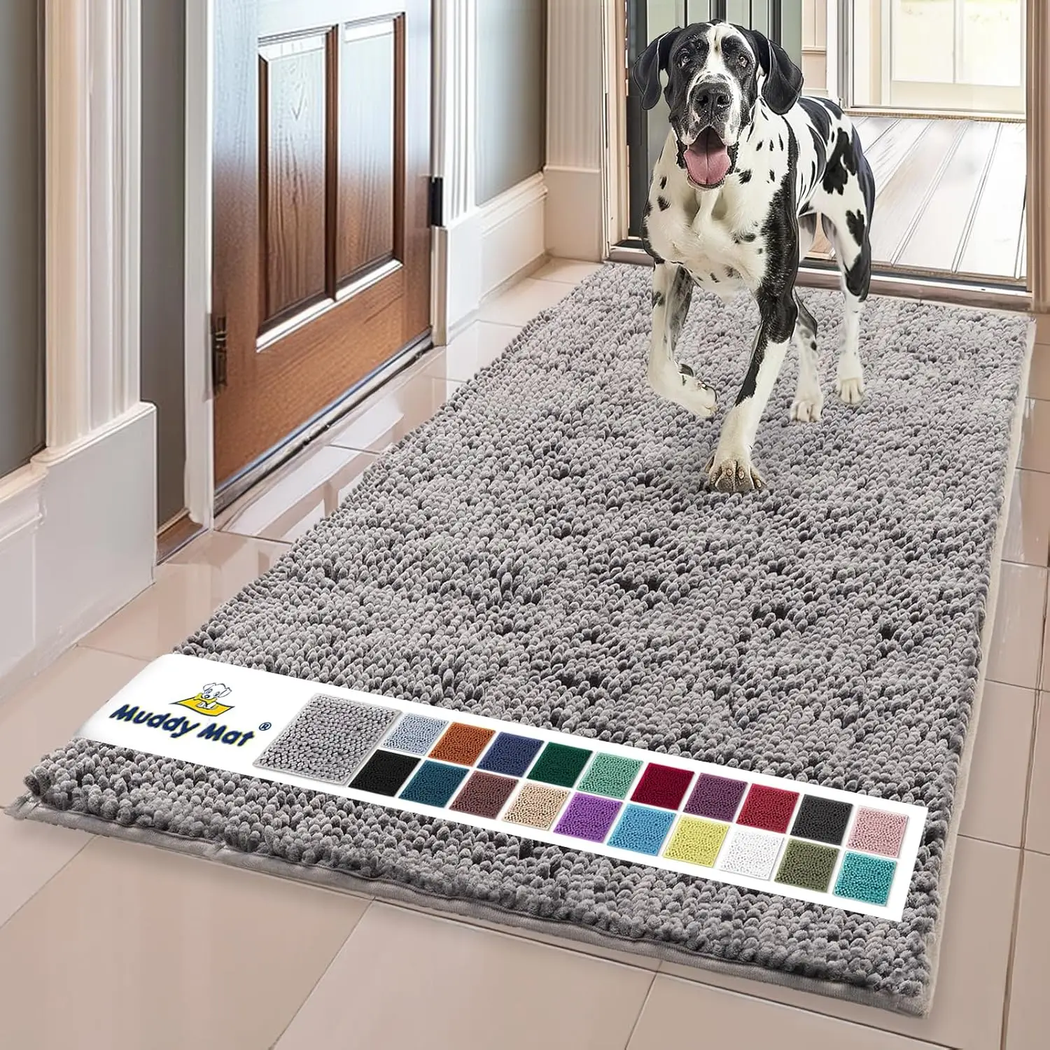 Super Absorbent Quick Dry Indoor Door Mat, Non-Slip Microfiber Entryway Rug, Machine Washable Pet-Friendly Grey 60x24
Super Absorbent Quick Dry Indoor Door Mat, Non-Slip Microfiber Entryway Rug, Machine Washable Pet-Friendly Grey 60x24