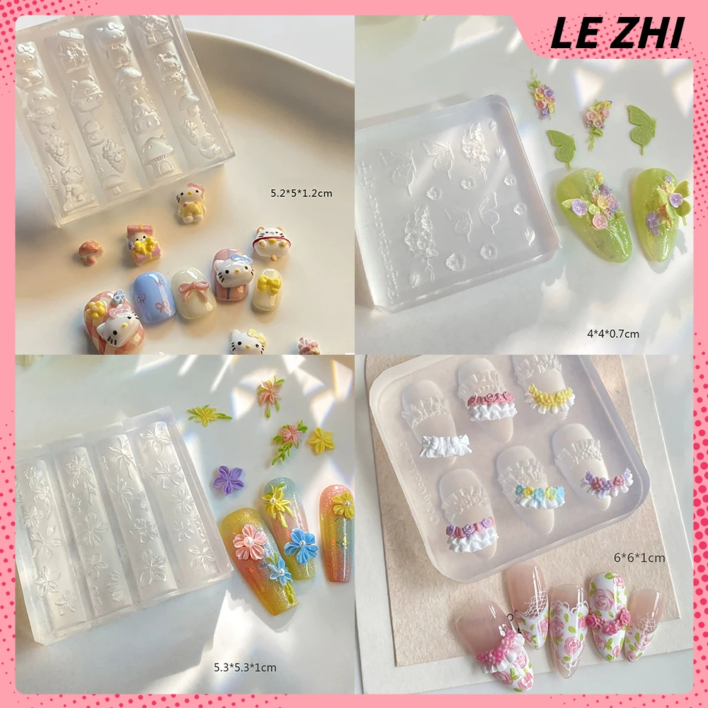 1Pc Cute Hello Kitty Bear Rabbit Flower Butterfly Skirt Edge Silicone Nail Template Mold Lotus Tulip Rose Nail Mold Girl Gift 
1Pc Cute Hello Kitty Bear Rabbit Flower Butterfly Skirt Edge Silicone Nail Template Mold Lotus Tulip Rose Nail Mold Girl Gift