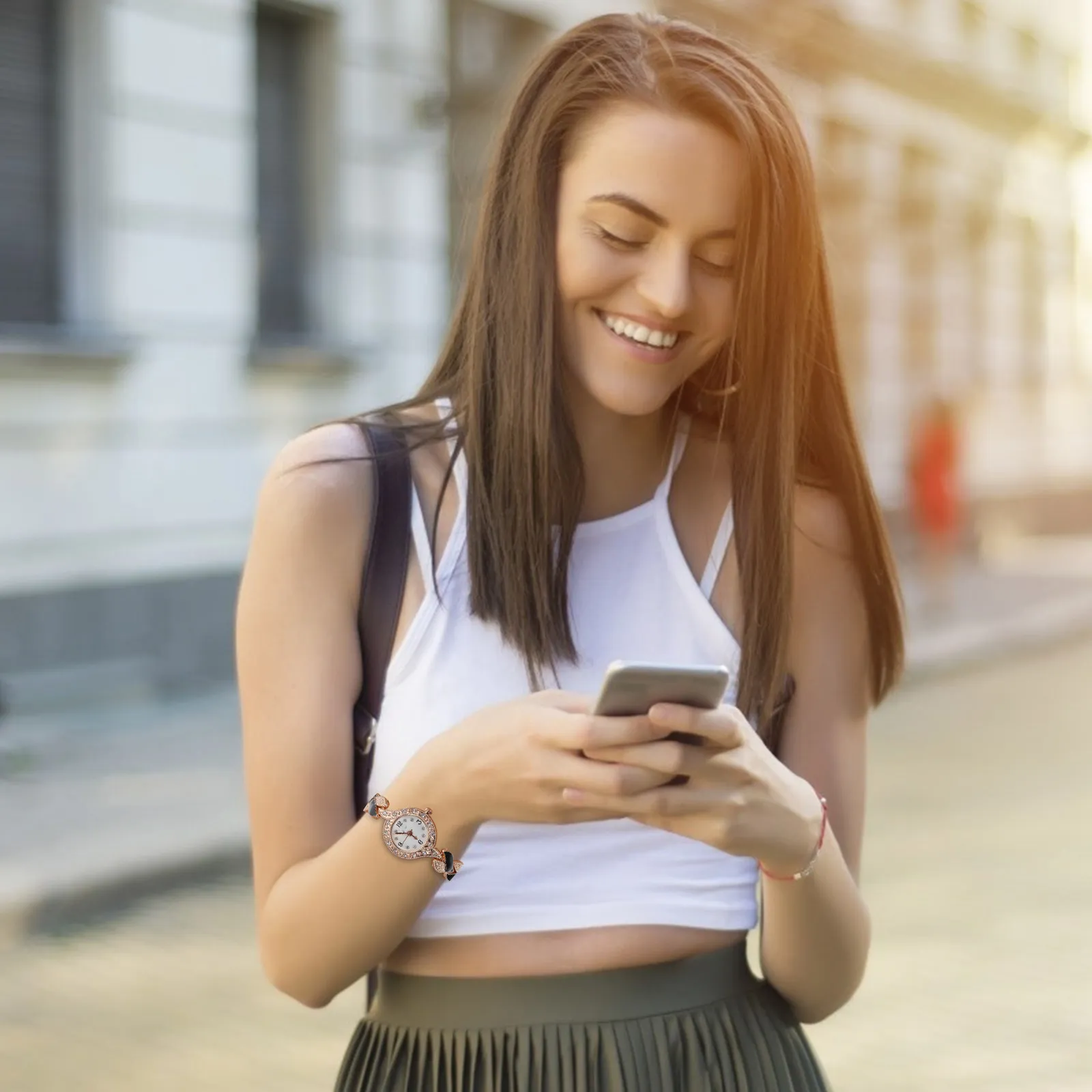 1 шт. Женские модные кварцевые часы-браслет с листьями, золотисто-черные, легкие, стильные, на цепочке, для повседневной носки, вечеринок, школы, свиданий
1 шт. Женские модные кварцевые часы-браслет с листьями, золотисто-черные, легкие, стильные, на цепочке, для повседневной носки, вечеринок, школы, свиданий