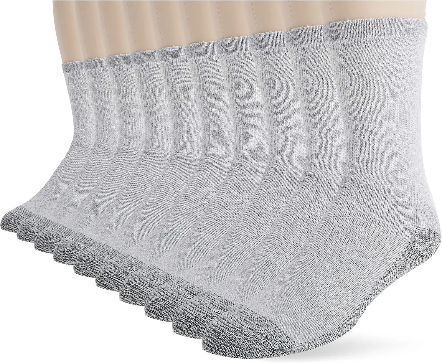 Men's Cushioned Crew Socks 10-Pack for Work and Daily Comfort, Durable and Breathable
Men's Cushioned Crew Socks 10-Pack for Work and Daily Comfort, Durable and Breathable