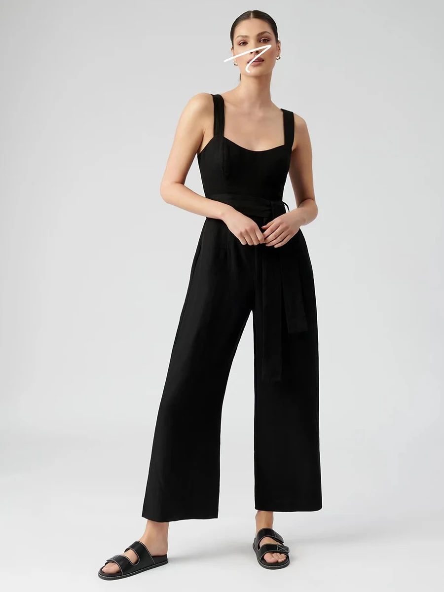 Meera2025 Women's Cotton Linen Breathable Workwear Overalls Casual Wide Leg Loose Slimming High Waist Nine-Piece Pants
Meera2025 Women's Cotton Linen Breathable Workwear Overalls Casual Wide Leg Loose Slimming High Waist Nine-Piece Pants