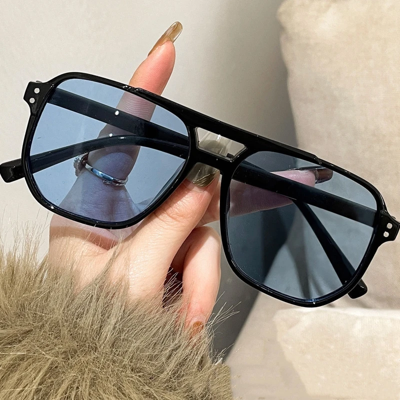 Women's New Fashion Double Bridge Sunglasses Men Trendy Square Frame Outdoor Sun Glasses Unisex Ins Style Shopping Sunshades
Women's New Fashion Double Bridge Sunglasses Men Trendy Square Frame Outdoor Sun Glasses Unisex Ins Style Shopping Sunshades
