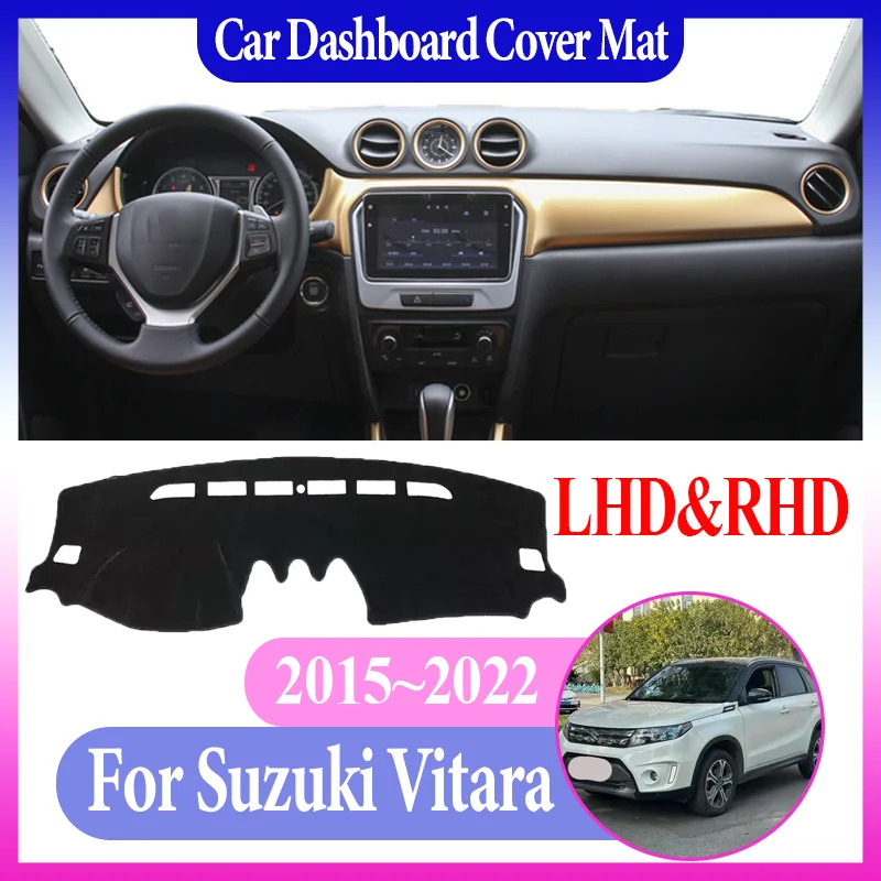 Коврик для приборной панели автомобиля для Suzuki Vitara Escudo 2015 2016 2017 2018 2019 2020-2022, анти-солнце, центральная консоль, коврик для предотвращения света приборной панели 
Коврик для приборной панели автомобиля для Suzuki Vitara Escudo 2015 2016 2017 2018 2019 2020-2022, анти-солнце, центральная консоль, коврик для предотвращения света приборной панели
